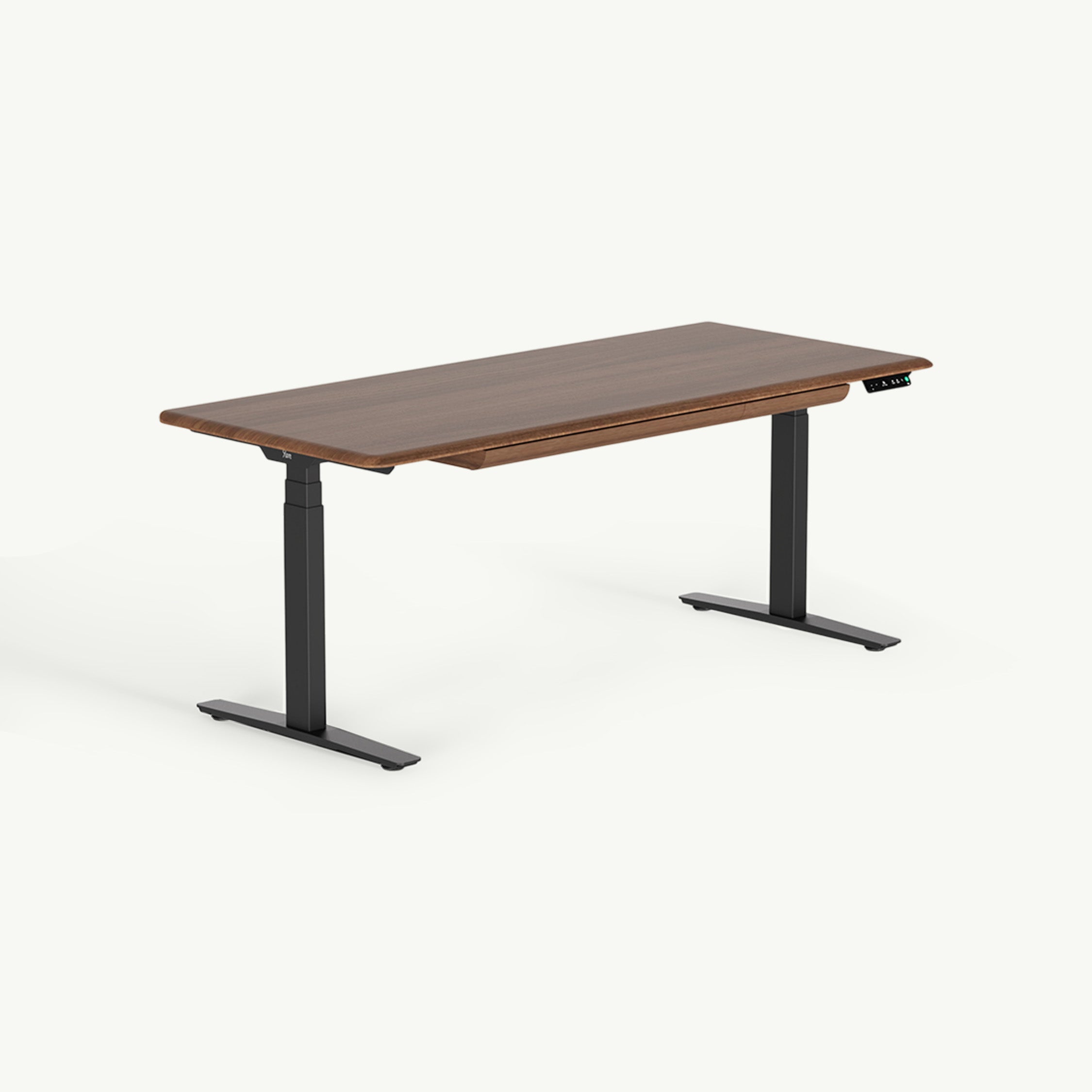 Pesk Pro Walnut Hardwood Dual Electric Standing Desk