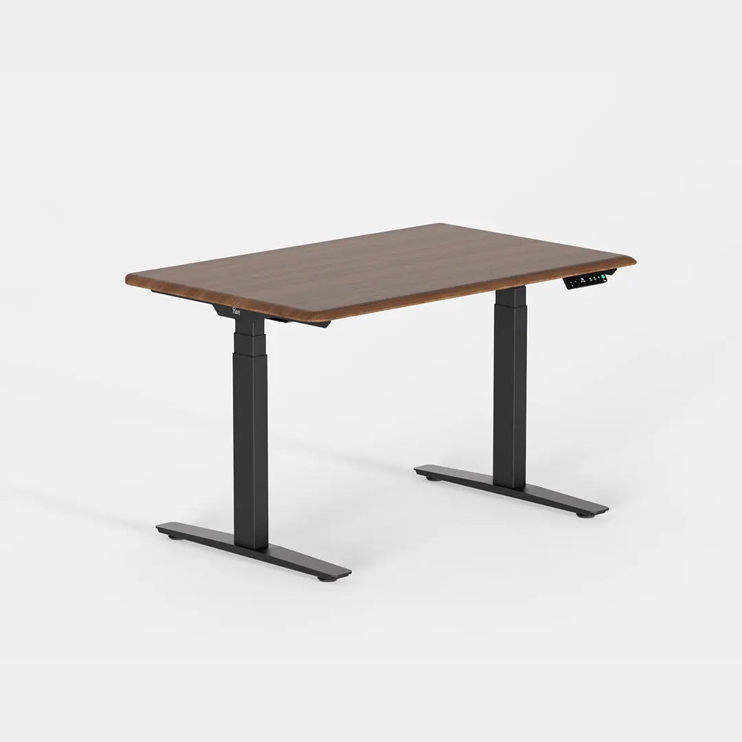 Pesk Pro Dual Black Walnut Smart  Electric Standing Desk - 9am HOME